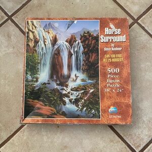 Vintage 1993 500 Piece Jigsaw Puzzle Horse Surround Preowned
